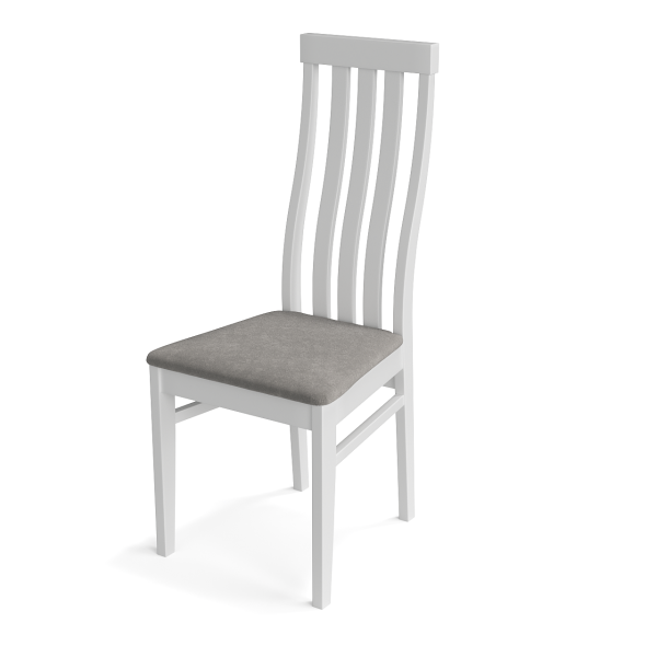 Стул для гостиной и кухни мягкий ткань белый, серый «Гермес 2» Стулбери