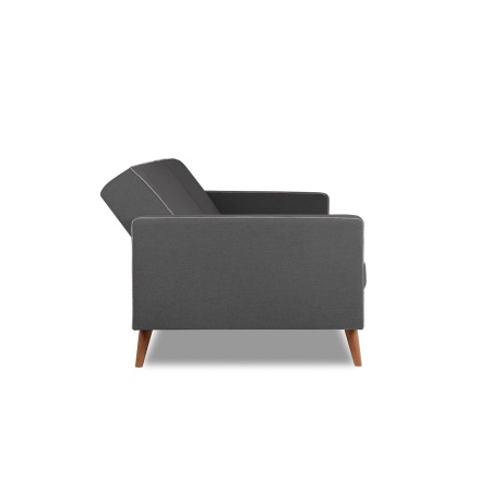 Диван трехместный с подушками  214х90х86 см серый  Жаккард UNO Grey, кант Жаккард UNO Silver BERUS FINSOFFA