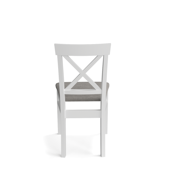 Стул для гостиной и кухни мягкий ткань белый, серый «Милан 2» Стулбери