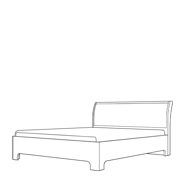 Двуспальная кровать-3 с основанием 160х200 серая Парма Нео Кураж