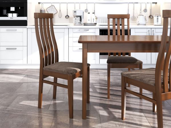 Стол обеденный 110х70х75 «Гермес 1» массив бука коричневый орех Стулбери