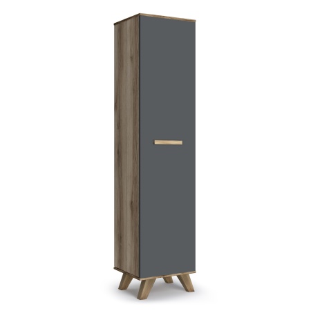Шкаф пенал 40х52.4х194 серый Вега Скандинавия Кураж