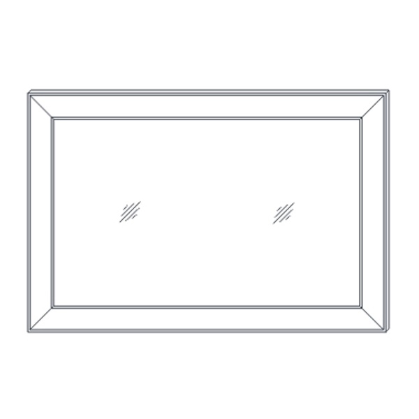 Зеркало навесное 92х2,2х52 бежевое Сиена Кураж