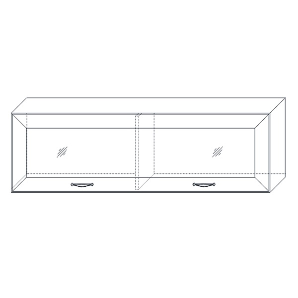 Полка навесная 130х24,1х40 бежевая Сиена Кураж